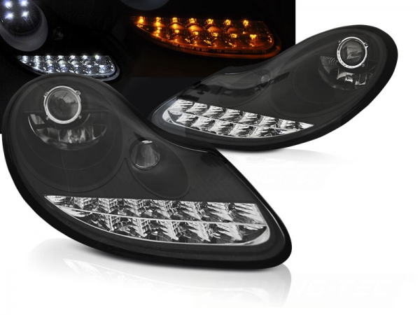 RHD headlights for Porsche 911 / 996 96-04 led positionlight led indicator black