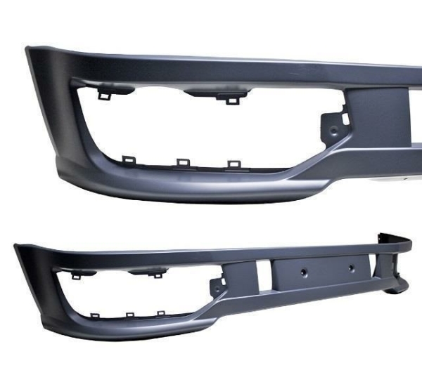Frontspoiler Ansatz mit Gitter in schwarz glänzend für VW T5 2009-2015 Facelift ABE