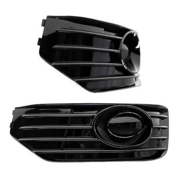 Frontspoiler Ansatz mit Gitter in schwarz glänzend für VW T5 2009-2015 Facelift ABE