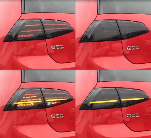 LED Rückleuchten für VW Golf 7 2017-2019 dynamischer LED Blinker schwarz Litec