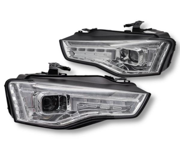 VOLL Led Scheinwerfer chrom für Audi A5 12-16 mit orig. Halogen dynamischer Blinker