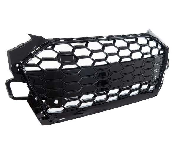 Frontgrill für Audi A4 B9 S-Line 2019+ Facelift Kühlergrill Wabengrill Grill ohne Emblem schwarz glänzend PCD