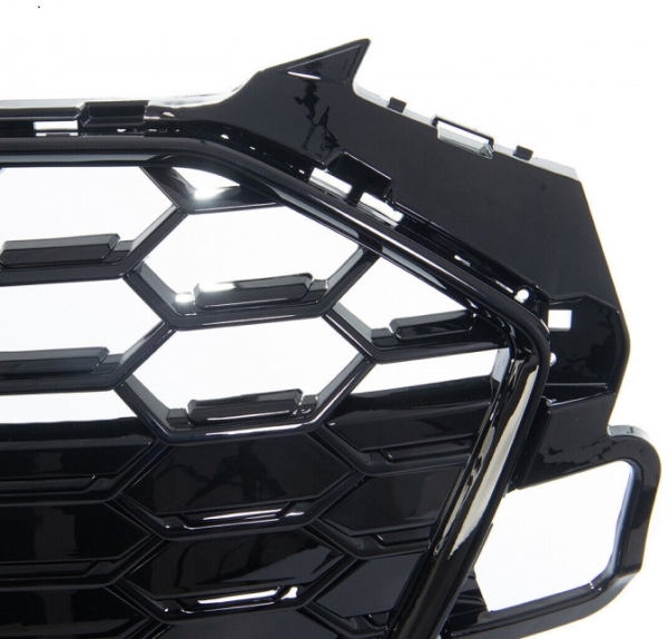 Frontgrill für Audi A4 B9 S-Line 2019+ Facelift Kühlergrill Wabengrill Grill ohne Emblem schwarz glänzend PCD
