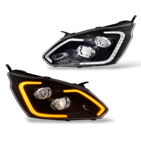 VOLL-LED Scheinwerfer für Ford Transit Custom 12-18 Led Blinker Led Tagfahrlicht
