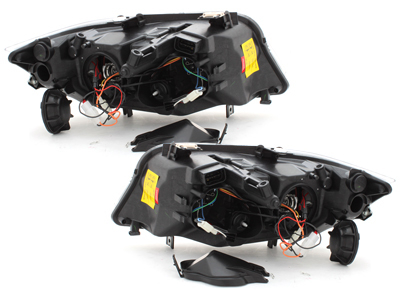 Angel Eyes Scheinwerfer für BMW E90 E91 05-08 schwarz DEPO