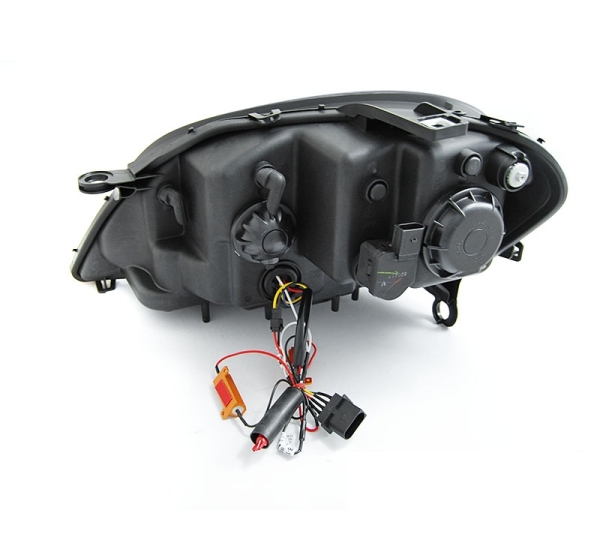Scheinwerfer für Mercedes ML W164 09-11 Tagfahrlicht-Optik schwarz dynamischer Led Blinker