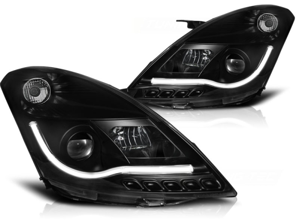 Tagfahrlicht-Optik Scheinwerfer für Suzuki Swift FZ NZ 2010-2016 schwarz