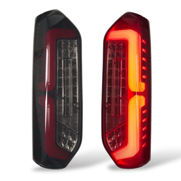 Lightbar LED Rückleuchten für Ford Tourneo Custom 2023+ schwarz smoke