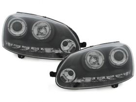 LED Angel Eyes Scheinwerfer für VW Golf V 03-09 schwarz Sonar ohne el. LWR
