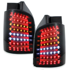 Lightbar LED Rückleuchten passend für VW T5 BUS 03-15 smoke Flügeltürer