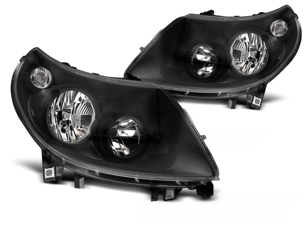 Klarglas Scheinwerfer schwarz für Fiat Ducato 2006-2010