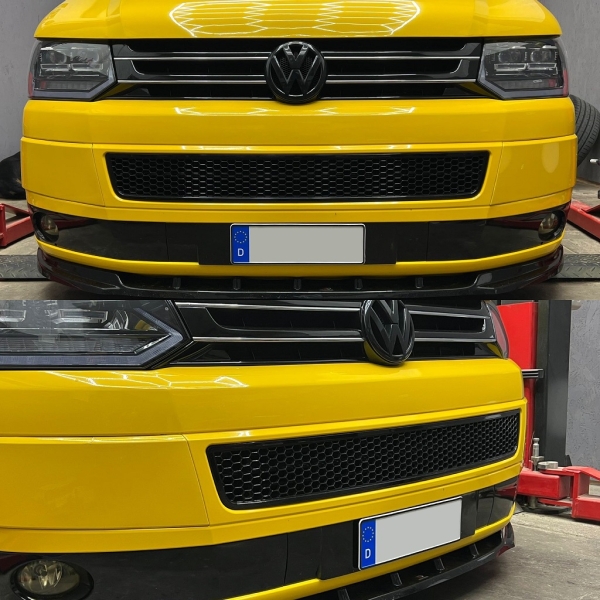 ABS Kühlergrill unten schwarz glänzend für VW T5 2009-2015 Facelift