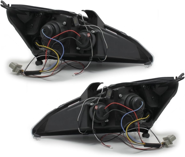 Scheinwerfer für Ford Focus 01-04 Tagfahrlicht-Optik schwarz AGXB