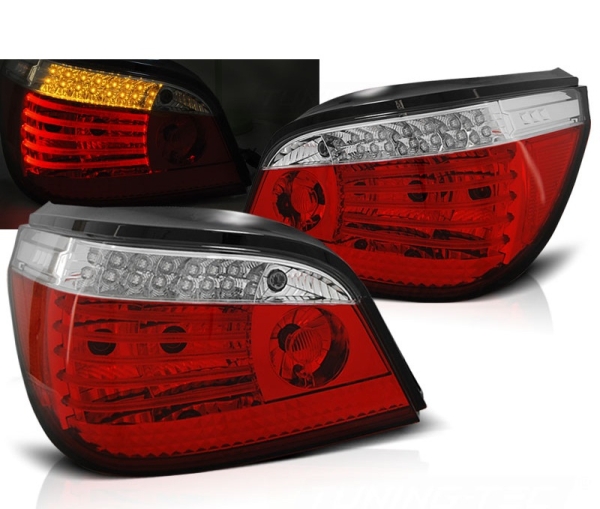 LED Rückleuchten für BMW E60 Limousine 03-07 rot chrom dynamischer Blinker Sonar