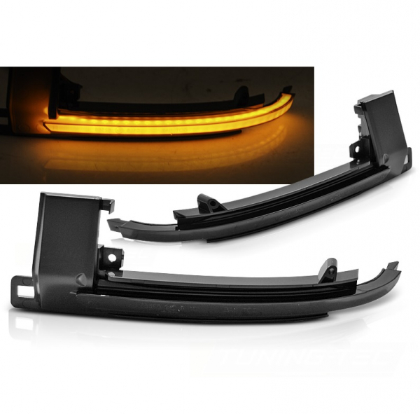 Dynamische Led Spiegelblinker schwarz für Audi A5 8T 8F 2007-2011