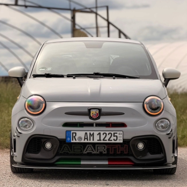Voll-Led Scheinwerfer für Fiat 500 07-24 Led-Tagfahrlicht Led-Blinker schwarz für Xenon