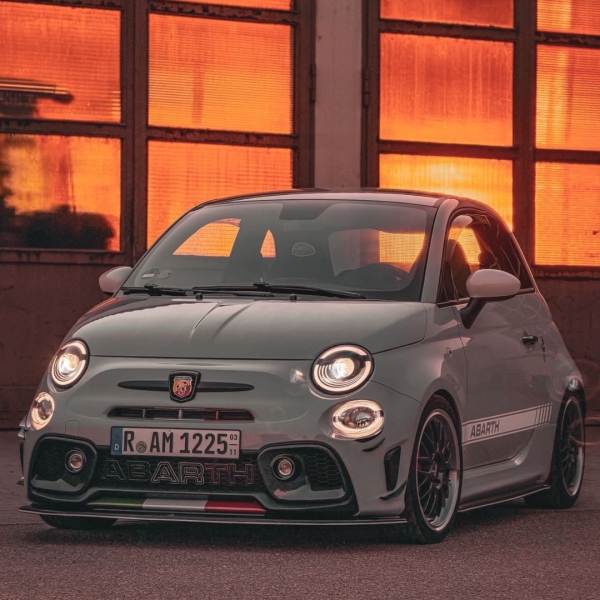Voll-Led Scheinwerfer für Fiat 500 07-24 Led-Tagfahrlicht Led-Blinker schwarz für Xenon