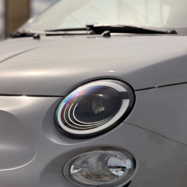 Voll-Led Scheinwerfer für Fiat 500 07-24 Led-Tagfahrlicht Led-Blinker schwarz für Xenon