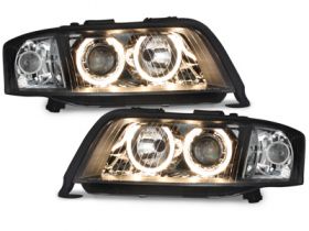 Angel Eyes Xenon Scheinwerfer für AUDI A6 4B C5 01-04 schwarz Depo
