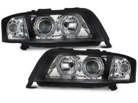 Angel Eyes Xenon Scheinwerfer für AUDI A6 4B C5 01-04 schwarz Depo