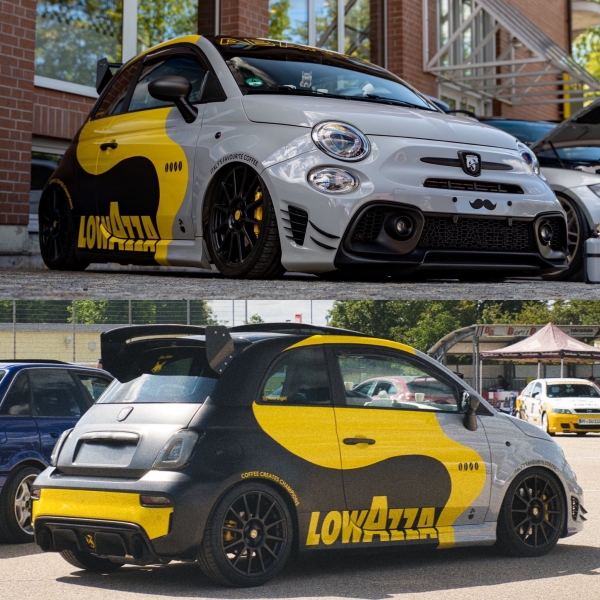 Bodykit mit Kühlergrill und Diffusor in schwarz für Fiat 500 ab 2007-2025