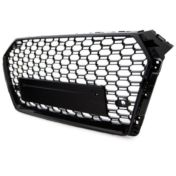 Frontgrill für Audi A4 B9 2015-2019 Kühlergrill Wabengrill Grill ohne Emblem schwarz glänzend PCD