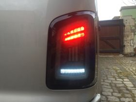 Voll LED Rückleuchten für VW T5 2003-2015 schwarz grau Led-Blinker Flügeltürer