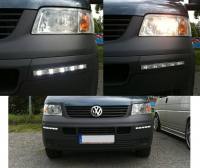 LED Tagfahrlicht für VW T5 Transporter 03-09 chrom Tagfahrleuchten