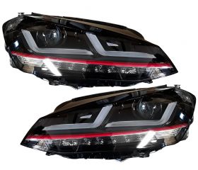OSRAM LEDriving Scheinwerfer für VW GOLF 7 12-17 schwarz rot