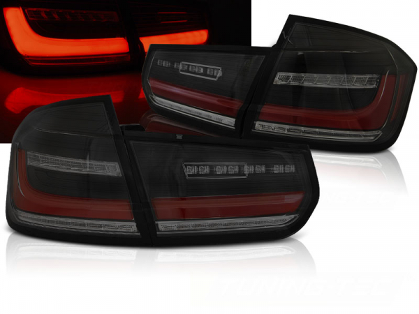 Lightbar LED Rückleuchten für BMW F30 3er schwarz 11-18 Limousine dynamischer Led Blinker