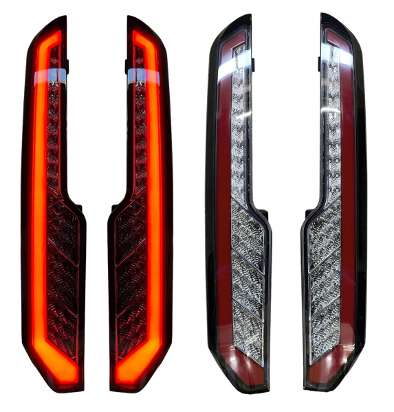 Lightbar LED Rückleuchten für Ford Tourneo Custom 2012+ schwarz klar