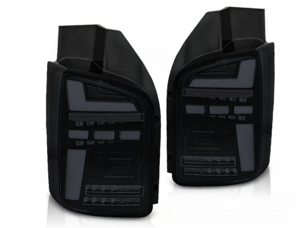 Voll LED Rückleuchten für VW T5 2003-2009 schwarz rauch Laufblinker Flügeltürer