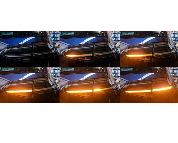 LED Rückleuchten für VW Golf 7 2013+ dynamischer LED Blinker R-Look schwarz VL