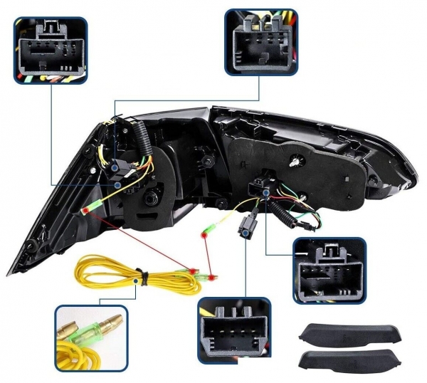 LED Rückleuchten für VW Golf 7 2013-2019 dynamischer LED Blinker rot smoke VL