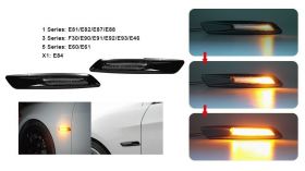 dynamische LED Seitenblinker schwarz LAUFBLINKER für BMW 1er 3er 5er