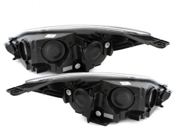 Tagfahrlicht Scheinwerfer schwarz mit dynamischen Blinkern für Ford Focus MK3 15-18 Facelift