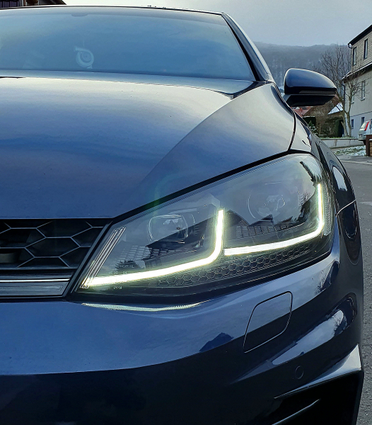 Voll Led Scheinwerfer für VW Golf 7 12-17 schwarz mit dynamischem Led Blinker