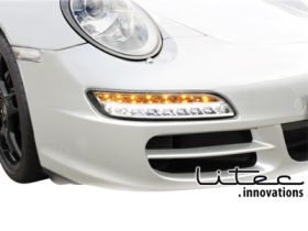 LED Rückleuchten für Porsche 911 997 + LED Tagfahrlicht Blinker Nebelscheinwerfer Standlicht Seitenblinker smoke