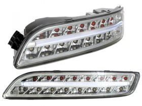 LED Rückleuchten für Porsche 911 997 + LED Tagfahrlicht Blinker Nebelscheinwerfer Standlicht Seitenblinker chrom