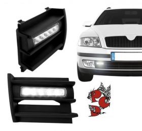 LED Tagfahrlicht für Skoda Octavia Typ 1Z 04-09 chrom