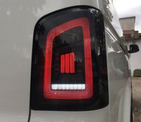 Voll LED Rückleuchten für VW T5 2003-2015 schwarz grau Laufblinker