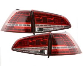 LED Rückleuchten für VW Golf 7 2013+ rot-klar GTI/R-Look Depo