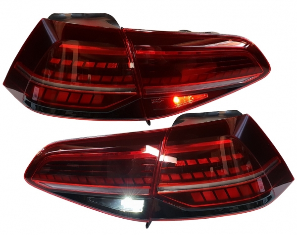 LED Rückleuchten für VW Golf 7 2013+ dynamischer LED Blinker R-Look rot smoke TC