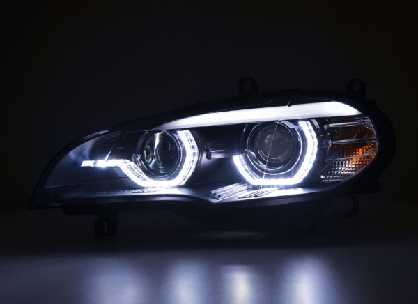 XENON Scheinwerfer für BMW X5 E70 2006-2010 ohne AFS schwarz Led Tagfahrlicht