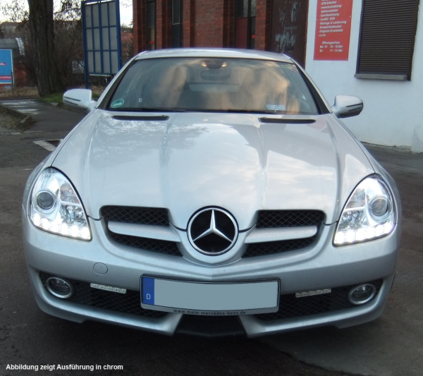 LED TAGFAHRLICHT Xenon Scheinwerfer schwarz für MERCEDES BENZ SLK R171 04-11