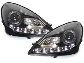 LED TAGFAHRLICHT Xenon Scheinwerfer schwarz für MERCEDES BENZ SLK R171 04-11