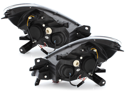 Scheinwerfer für Renault Clio MK3 05+ Led Standlichtringe schwarz