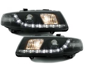 Tagfahrlicht-Optik Scheinwerfer für Seat Toledo 1M 99-04 schwarz