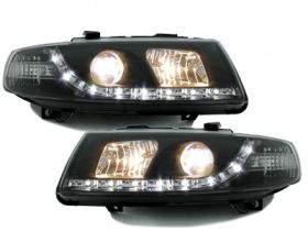 Tagfahrlicht-Optik Scheinwerfer für Seat Leon 1M 99-06 schwarz