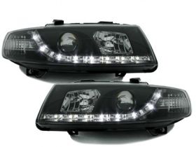 Tagfahrlicht-Optik Scheinwerfer für Seat Toledo 1M 99-04 schwarz